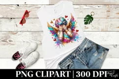 Cupid Angel Of Love Gesture Watercolor Florals Clipart Product Image 5
