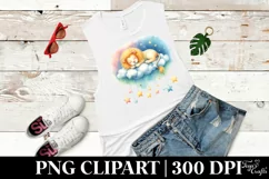 Vibrant Lions on Cloud Hanging Stars Clipart Product Image 1
