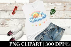 Watercolor Pastel Baby Snail Sleeping | Clipart Product Image 3