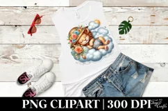 Cute Baby Lion on Cloud | Sublimation | Clipart Product Image 1