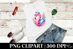 Vibrant Sailor Flamingo Sticker Clipart Product Image 1