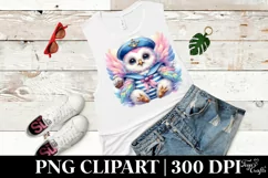 Vibrant Owl Sailor Suit Pastel | Sublimation Clipart Product Image 3