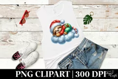 Whimsical Baby Sloth Christmas | Sublimation Clipart Product Image 3
