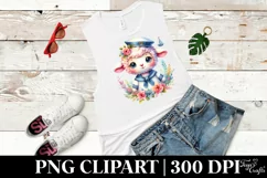 Vibrant Watercolor Wimsical Lamb Sailor Suit Product Image 3