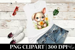 Easter Bunny Egg Flower, Clipart |T-shirt, Mug PNG Product Image 5