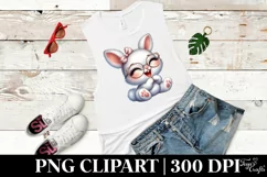 Easter Bunny Egg Flower, Clipart |T-shirt, Mug PNG Product Image 5
