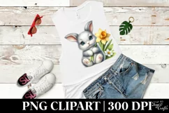 Easter Bunny Egg Flower, Clipart |T-shirt, Mug PNG Product Image 5