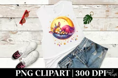 Baby Deer Sleeping on the Moon | Clipart Product Image 3
