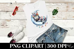 Cute Baby Zebra Sleeping on the Moon Clipart Product Image 3