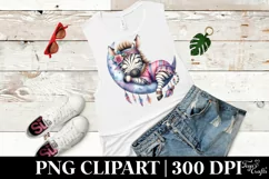 Cute Baby Zebra Sleeping on the Moon Clipart Product Image 3