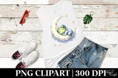 Watercolor Whimsical Cute Baby Frog Dressed Clipart Product Image 3