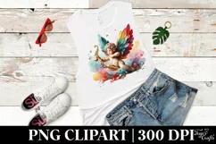Cupid Angel Of Love Gesture Watercolor Florals Clipart Product Image 6