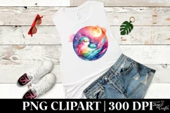 Vibrant Watercolor Pastel Hummingbird Sleeping on the Moon Product Image 3