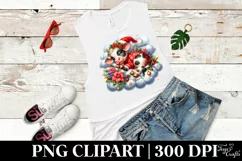 Baby Cow Sleeping on Cloud Christmas Clipart Product Image 3