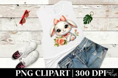 Easter Bunny Egg Flower, Clipart |T-shirt, Mug PNG Product Image 5