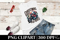 Santa on a Bike PNG Clipart T-shirt Design Product Image 4