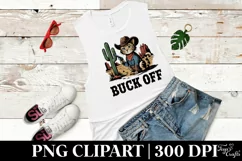 Buck Off Cowboy Cat Clipart PNG Product Image 7