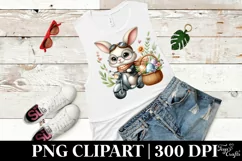 Easter Bunny Egg Flower, Clipart |T-shirt, Mug PNG Product Image 5