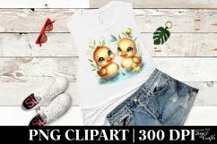 Ducklings in a Pond |T-shirt, Mug PNG Product Image 5