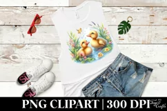 Ducklings in a Pond |T-shirt, Mug PNG Product Image 6