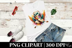 Cupid Angel Of Love Gesture Watercolor Florals Clipart Product Image 6