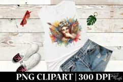 Cupid Angel Of Love Gesture Watercolor Florals Clipart Product Image 5