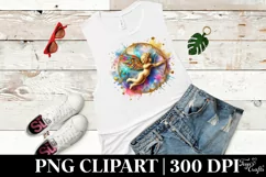 Cupid Angel Of Love Gesture Watercolor Florals Clipart Product Image 6