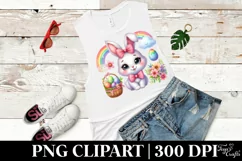 Easter Bunny Egg Flower, Clipart |T-shirt, Mug PNG Product Image 5
