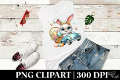 Easter Bunny Egg Flower, Clipart |T-shirt, Mug PNG Product Image 5