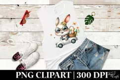 Easter Bunny with Sun Glasses Driving a Car a Flower Product Image 6