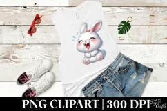 Easter Bunny Egg Flower, Clipart |T-shirt, Mug PNG Product Image 5