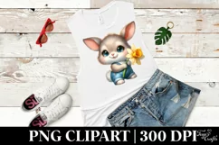 Easter Bunny Egg Flower, Clipart |T-shirt, Mug PNG Product Image 6