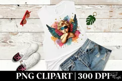 Cupid Angel Of Love Gesture Watercolor Florals Clipart Product Image 6