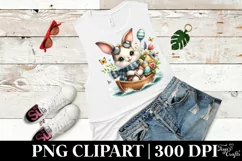 Easter Bunny Egg Flower, Clipart |T-shirt, Mug PNG Product Image 6