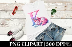 Cute Unicorn Alphabet Clipart | Unicorn Monogram Alphabet Product Image 14