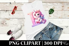 Cute Unicorn Alphabet Clipart | Unicorn Monogram Alphabet Product Image 15