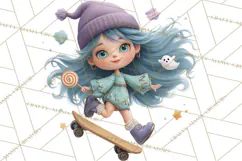 Teen Halloween Characters Clipart PNG Product Image 3