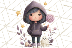 Teen Halloween Characters Clipart PNG Product Image 2