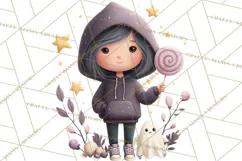 Teen Halloween Characters Clipart PNG Product Image 2