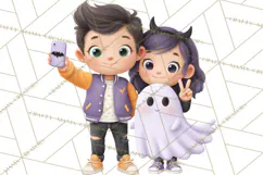 Teen Halloween Characters Clipart PNG Product Image 3
