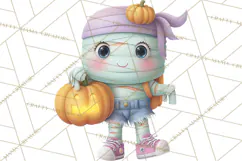 Teen Halloween Characters Clipart PNG Product Image 5