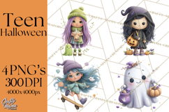 Teen Halloween Characters Clipart PNG Product Image 1