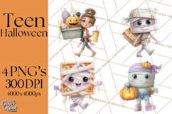 Teen Halloween Characters Clipart PNG Product Image 1