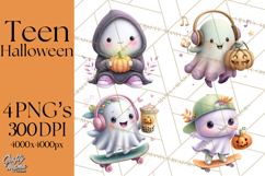 Teen Halloween Characters Clipart PNG Product Image 1
