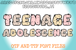 Teenage Adolescence Alphabet Lettering ABC Skin Text Font OTF