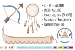 Native inspired nursery clipart graphics for baby shower decor, scrapbooking, invitations, and printable creative projects