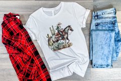 Cowboy Watercolor Sublimation Design. PNG File Product Image 3