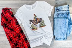 Cowboy Watercolor Sublimation Design. PNG File Product Image 3