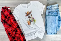 Cute Llama Wearing Sombrero Watercolor PNG for Sublimation Product Image 3