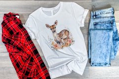 Watercolor Deer Mom and Baby Clipart PNG for Sublimation Product Image 3